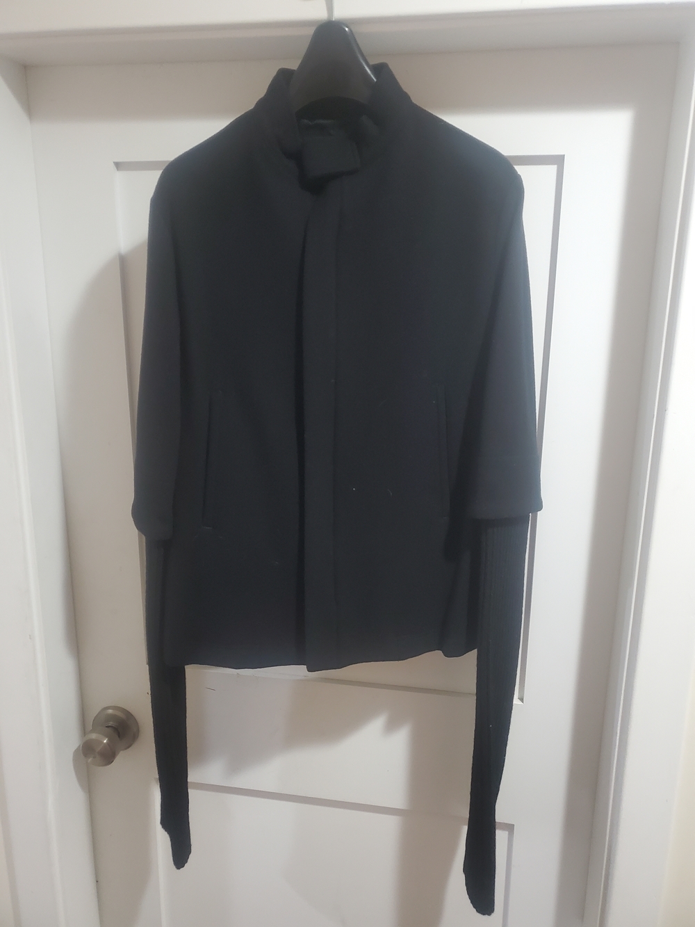 Women's Black Structured Cape Blazer
